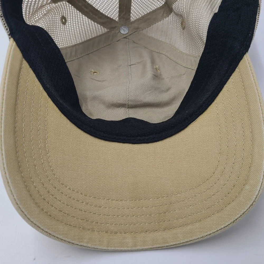 Carhartt‎ Hat Snapback Trucker Mesh Gold Beige Workwear Outdoors Hunt Fish Men